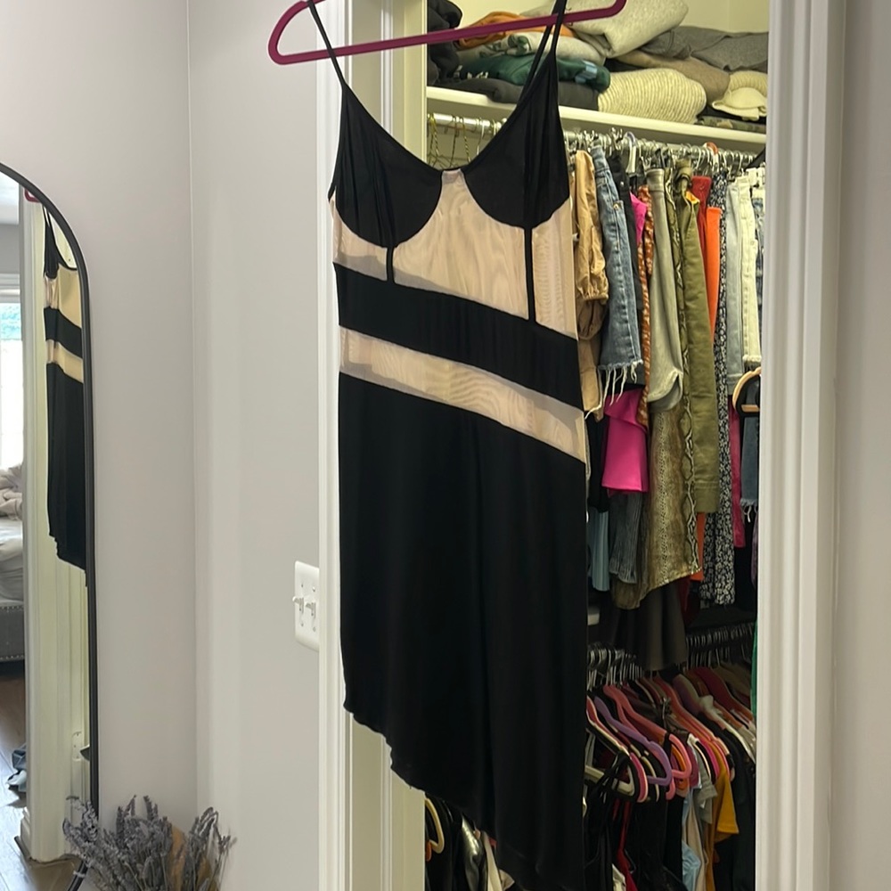 mini dress with mesh detail
